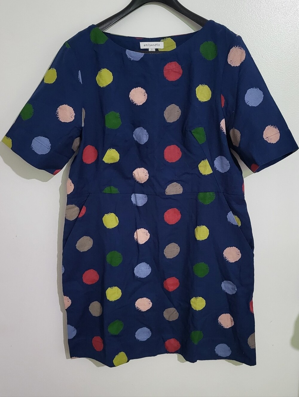 Emily And Fin Colorful Polka Dot Dress Size XL